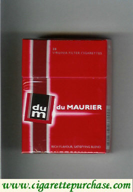 Du Maurier red cigarettes hard box
